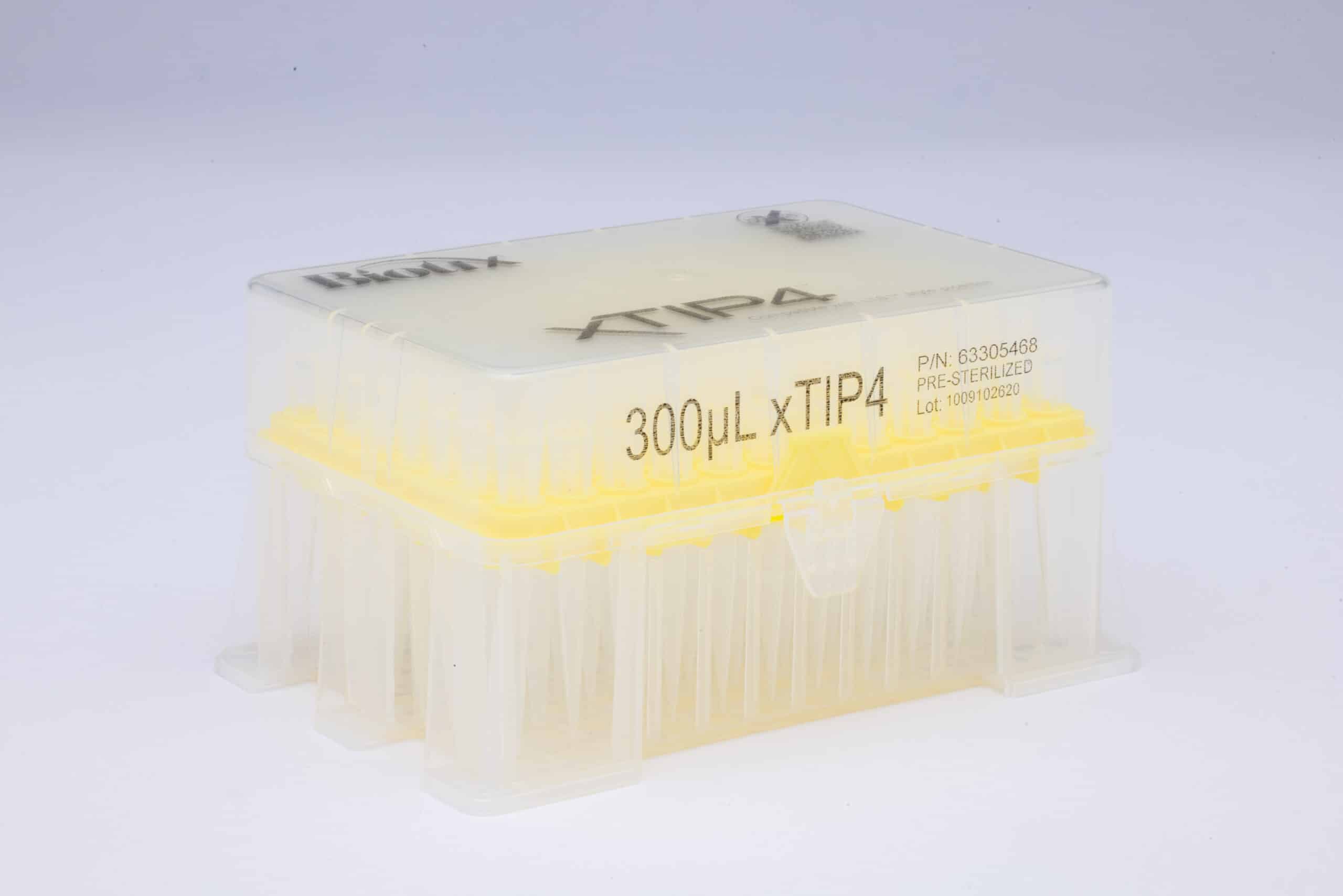 300μL Racked  Sterile Pipette Tips – Pure Resin  xTIP Rainin LTS and xPIPETTE Compatable